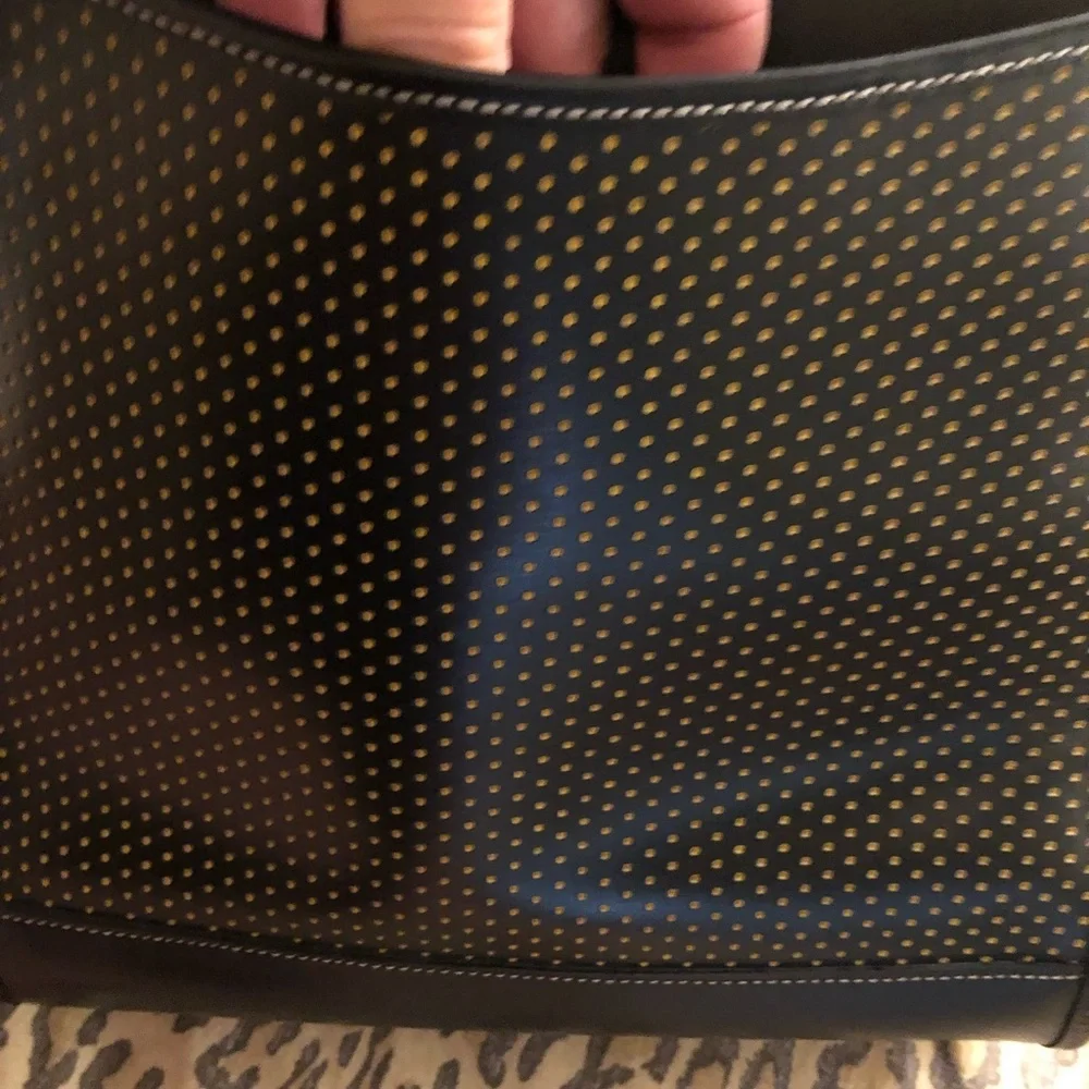 Dooney & Bourke Cabrio black leather laser cut w/ tag & serial number, vintage